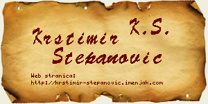 Krstimir Stepanović vizit kartica